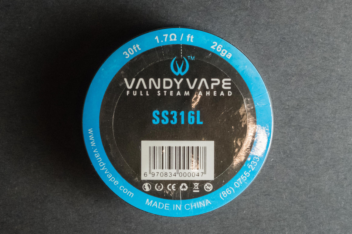 Vandyvape Stainless Steel 316L Wire 30ft Roll - The Mist Factory