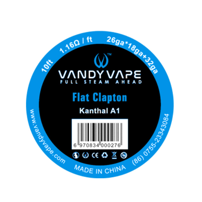 VandyVape Flat Clapton Kanthal A1 Wire 10ft - The Mist Factory